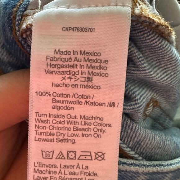 Madewell Curvy 90's Straight Jeans Denim Blue High Rise Zip Button Pocket Sz 29 - Picture 7 of 7